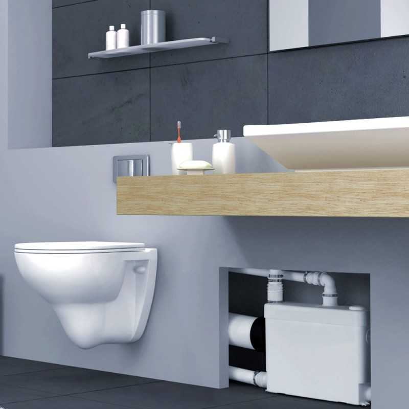 установка унитаза с насосом